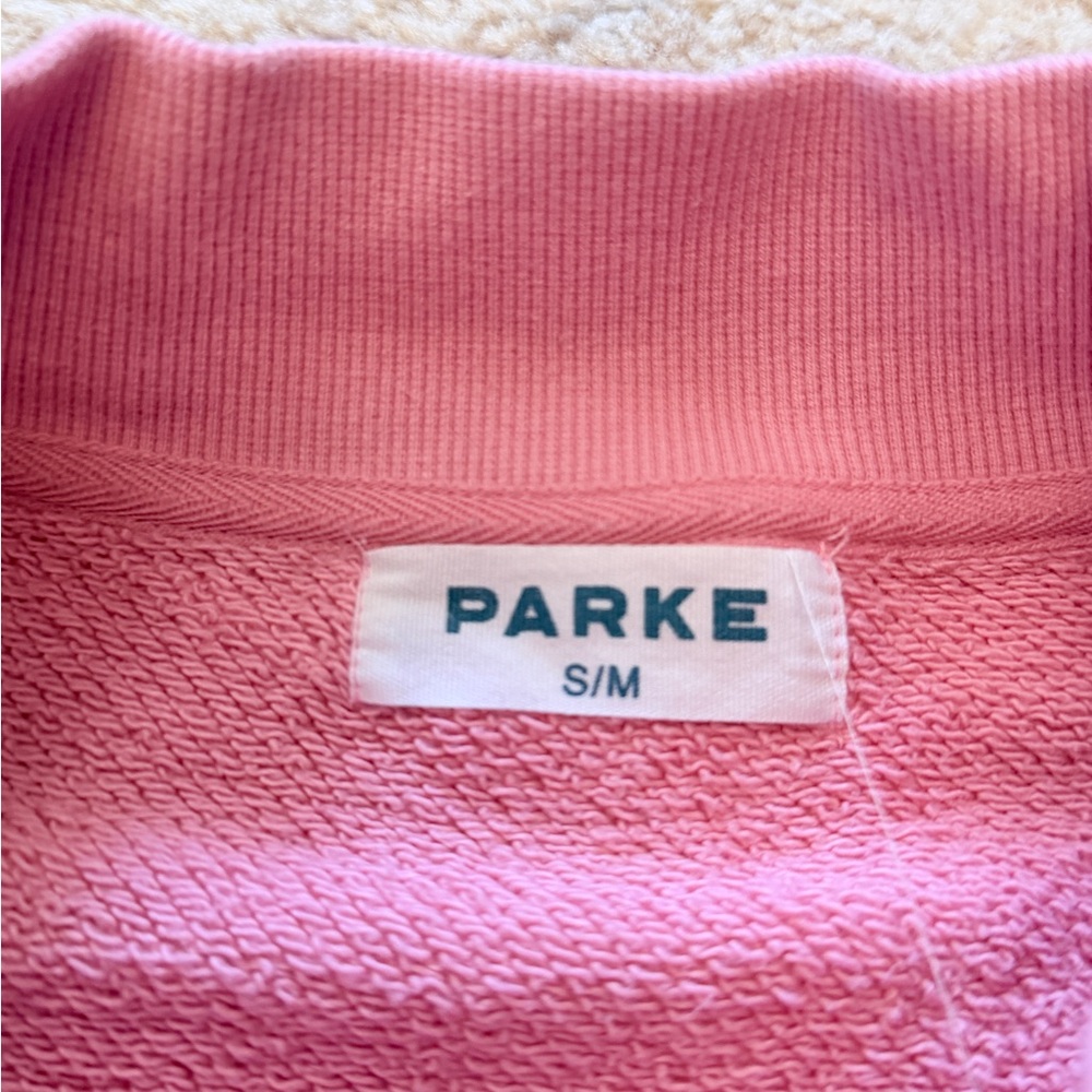 Parke Official Summerland pink varsity mockneck sweatshirt - Picture 5 of 7